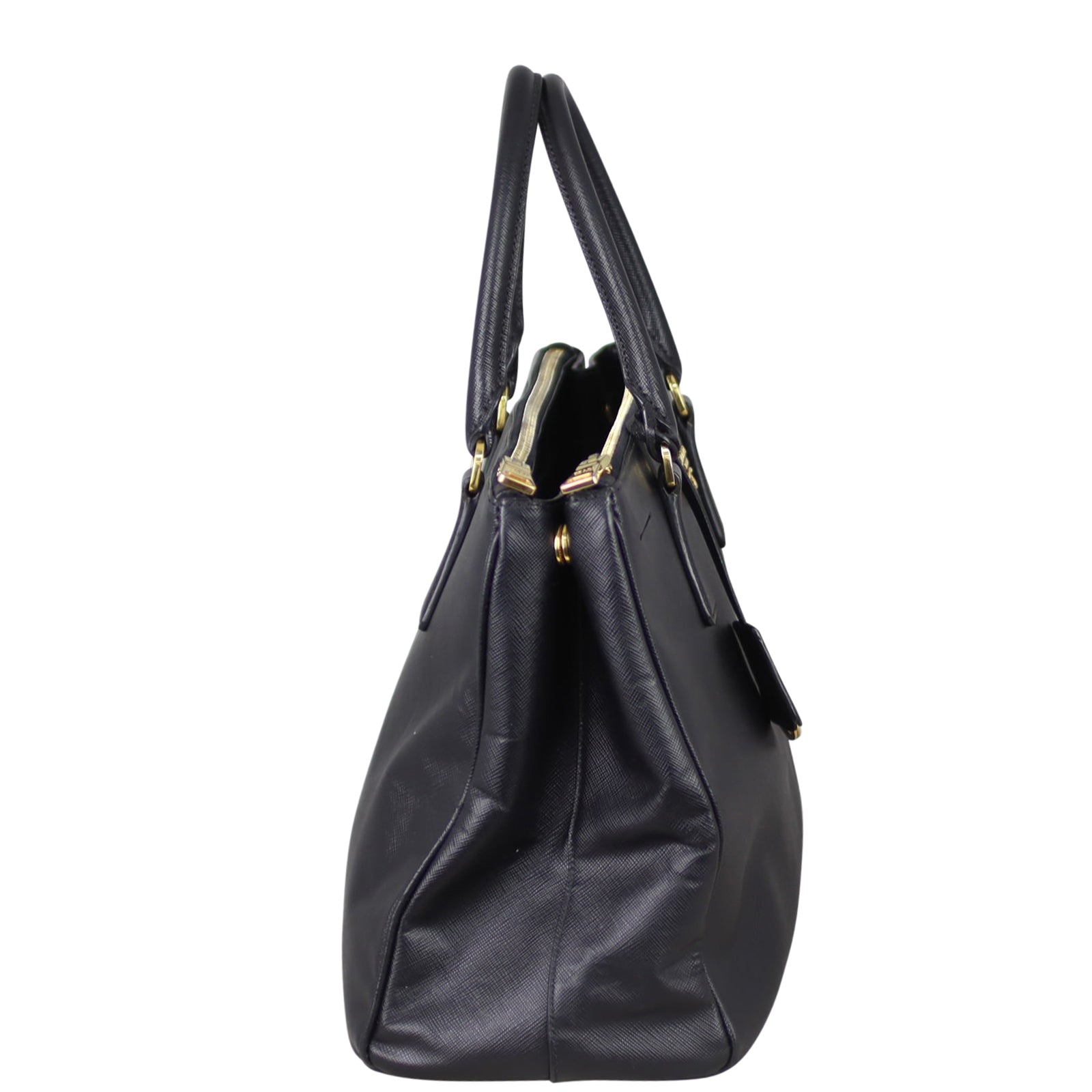 Prada Saffiano Lux Galleria Double Zip Tote Medium Side