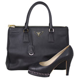 Prada Saffiano Lux Galleria Double Zip Tote Medium Shoe