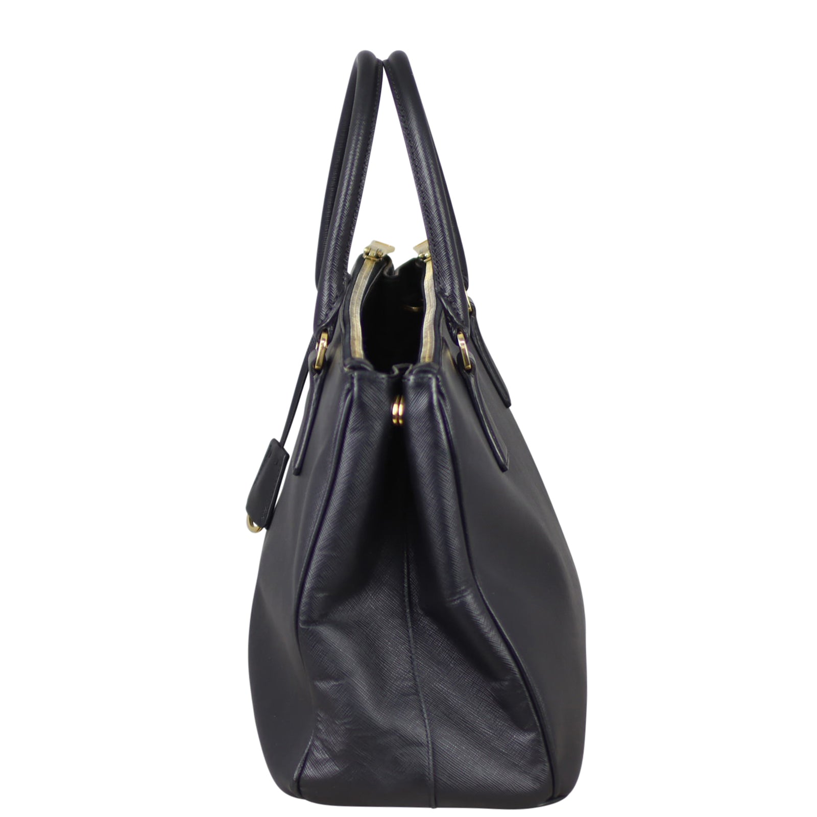 Prada Saffiano Lux Galleria Double Zip Tote Medium Side