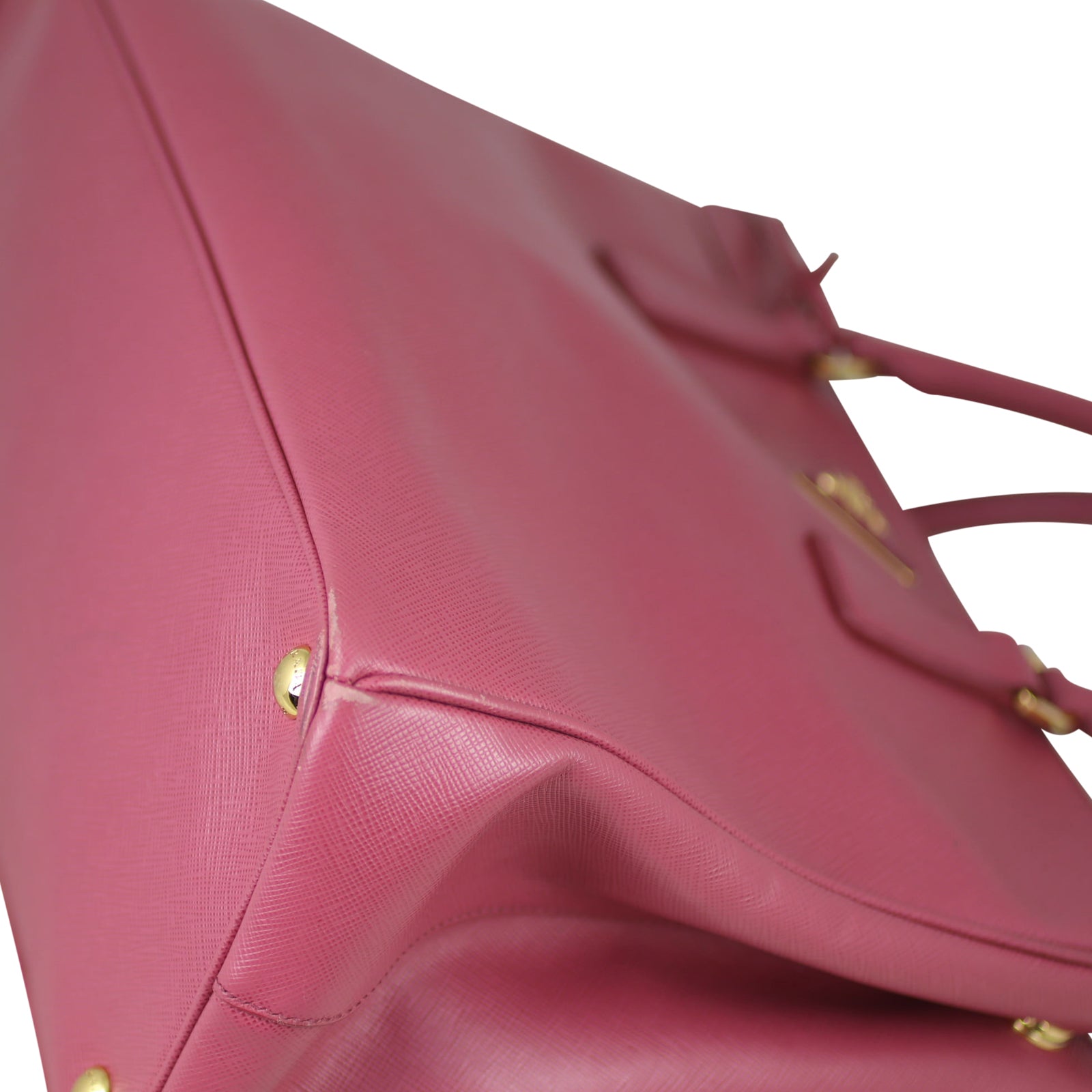 Prada Saffiano Lux Galleria Double Zip Tote Medium Corner