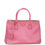 Prada Saffiano Lux Galleria Double Zip Tote Medium Front