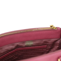 Prada Saffiano Lux Galleria Double Zip Tote Medium Corner