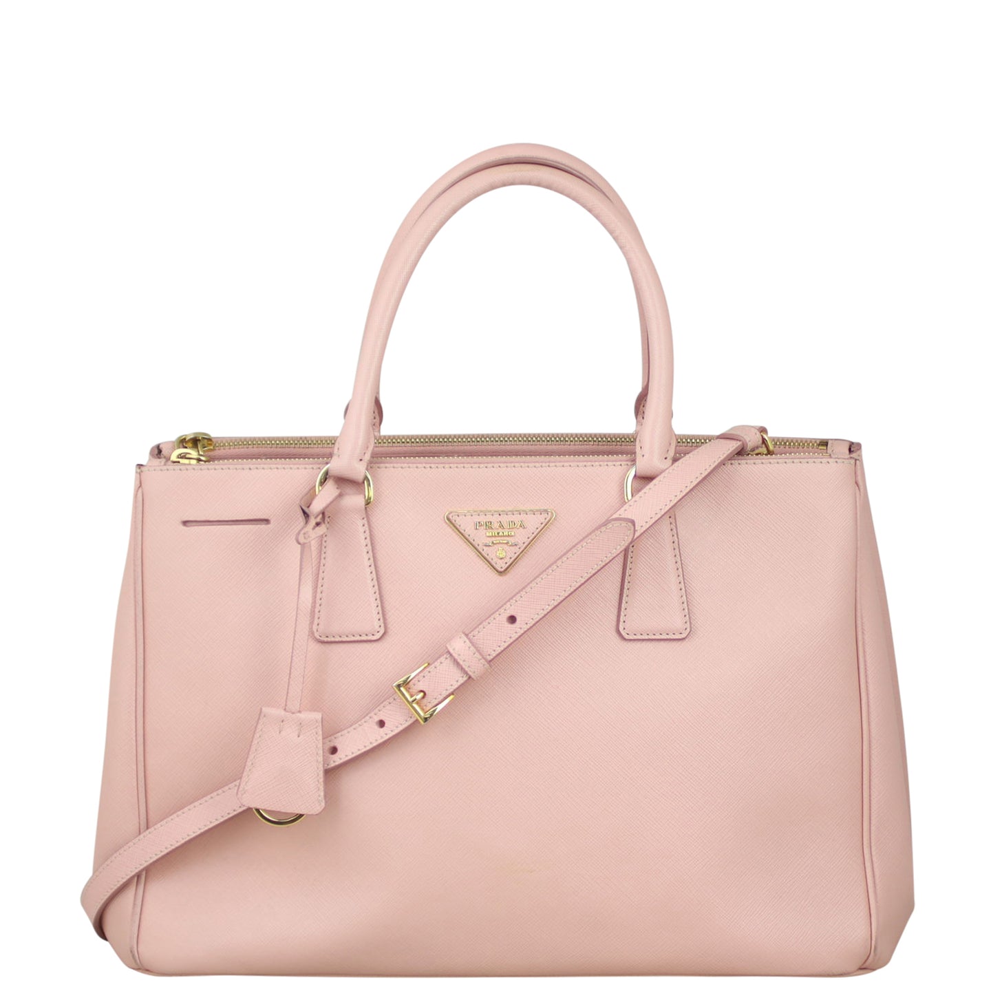 Prada Saffiano Lux Galleria Double Zip Tote Medium Front