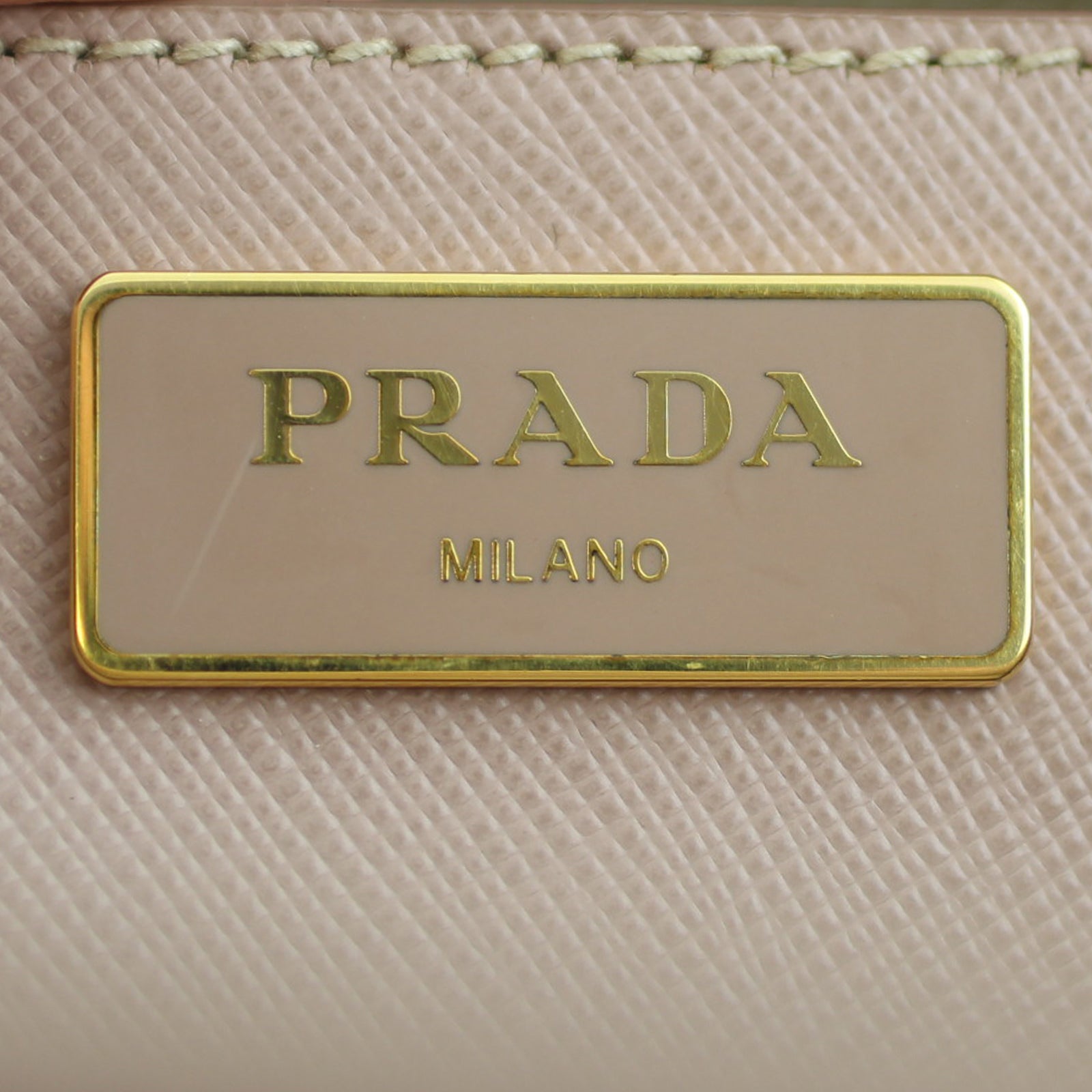 Prada Saffiano Lux Galleria Double Zip Tote Medium Stamp