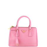 Prada Saffiano Lux Galleria Double Zip Tote Mini Front