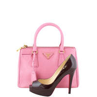 Prada Saffiano Lux Galleria Double Zip Tote Mini Scale