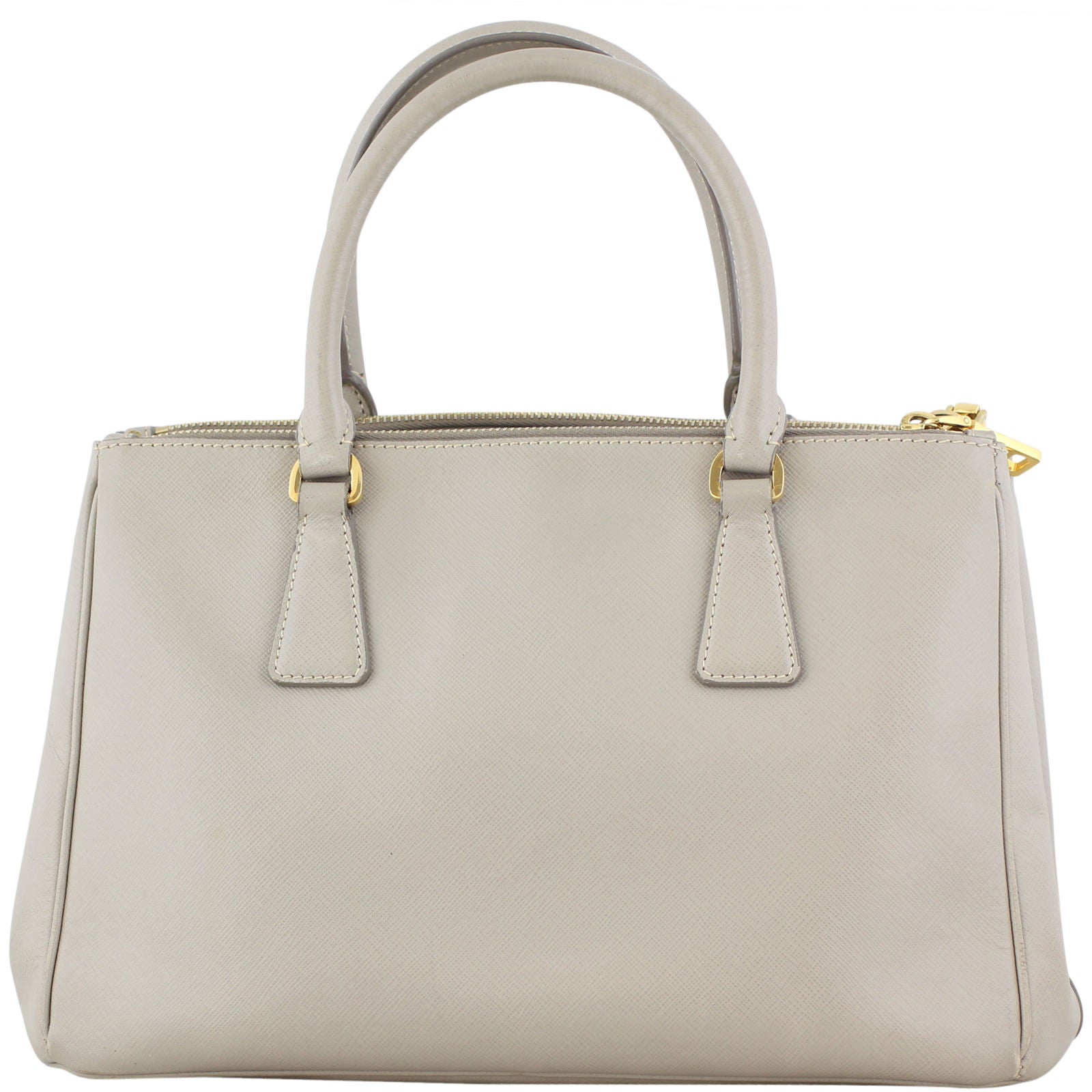 Prada Saffiano Lux Galleria Double Zip Tote Small Back