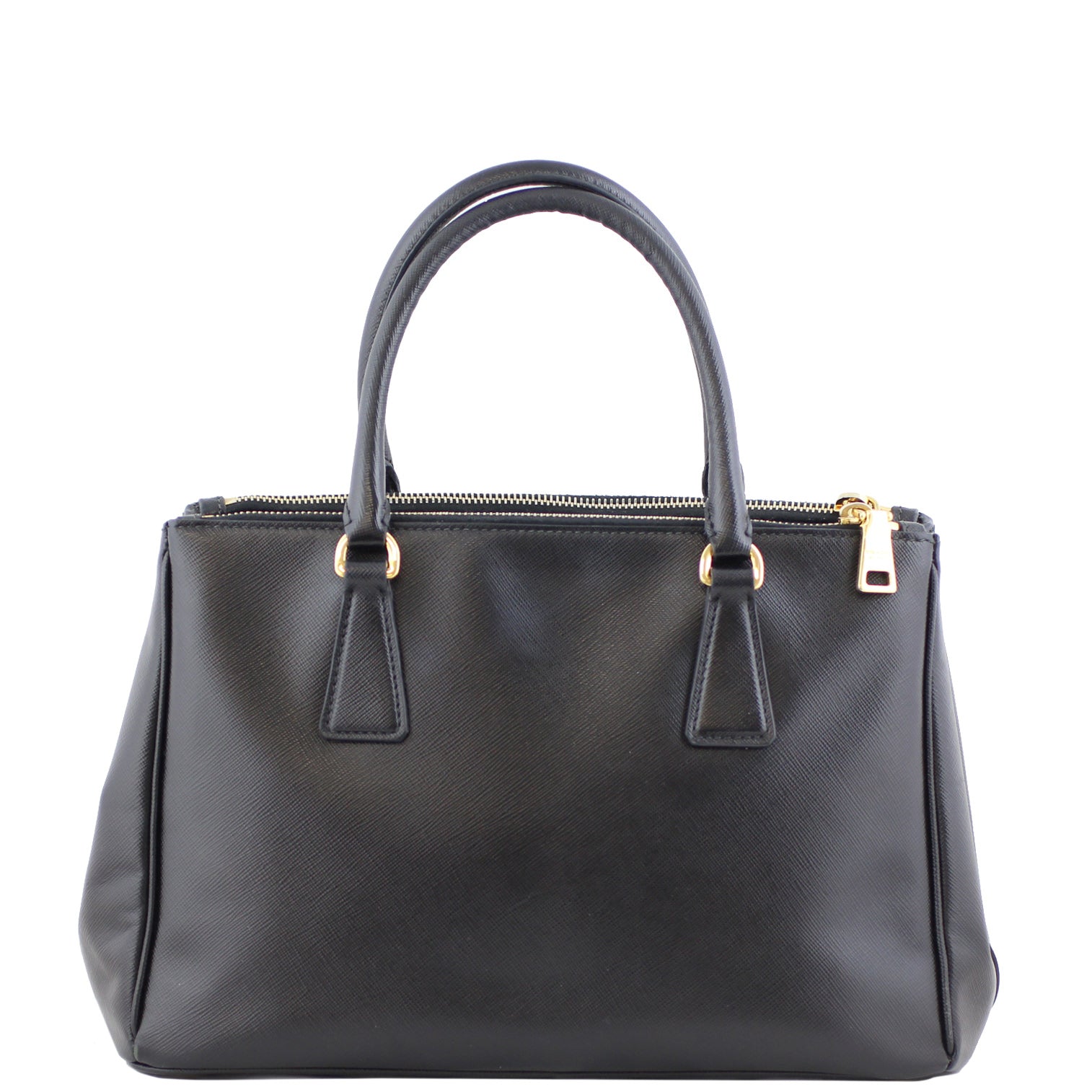 Prada Saffiano Lux Galleria Double Zip Tote Small Back