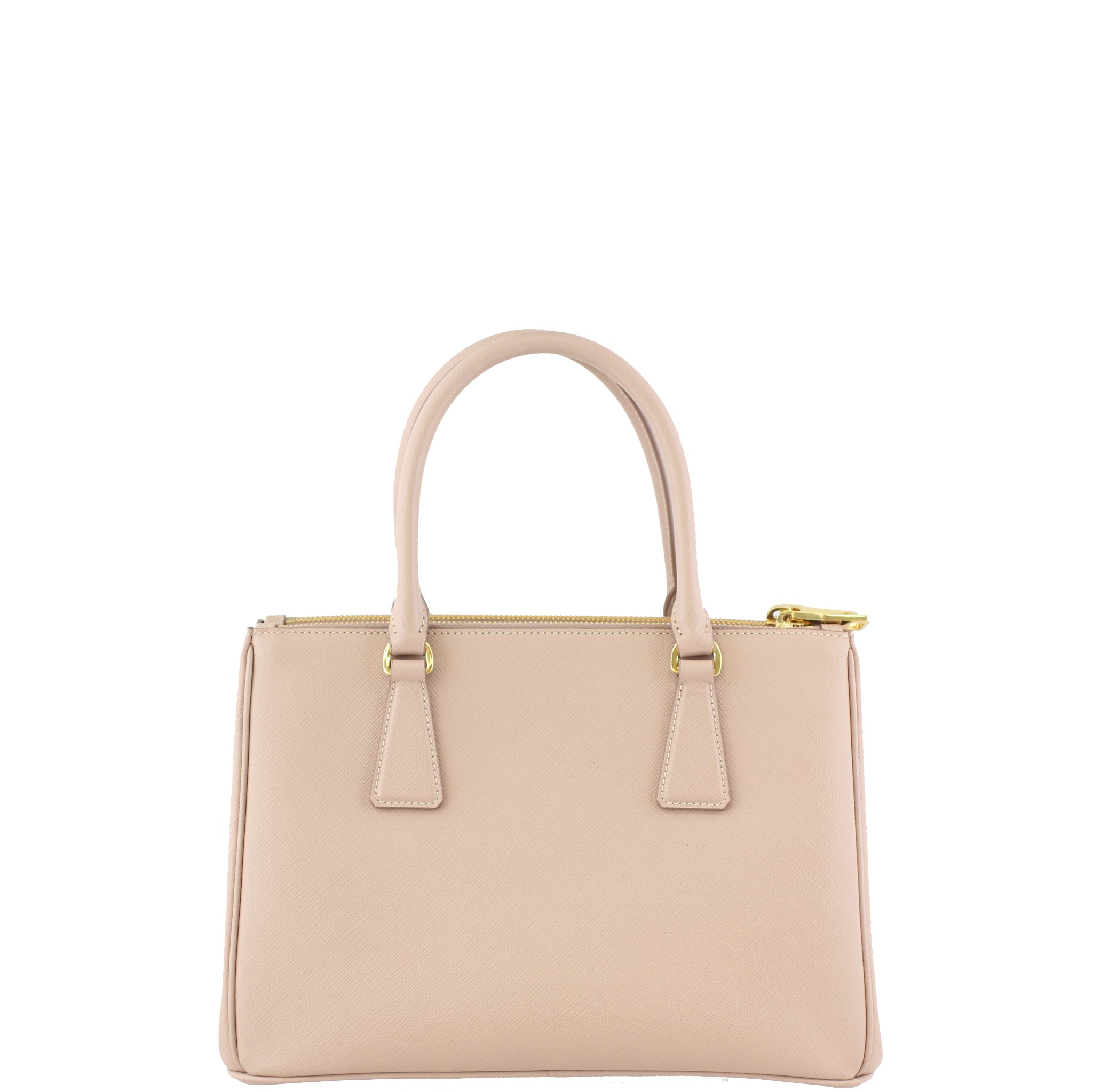 Prada Saffiano Lux Galleria Double Zip Tote Small Back