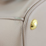 Prada Saffiano Lux Galleria Double Zip Tote Small Edge