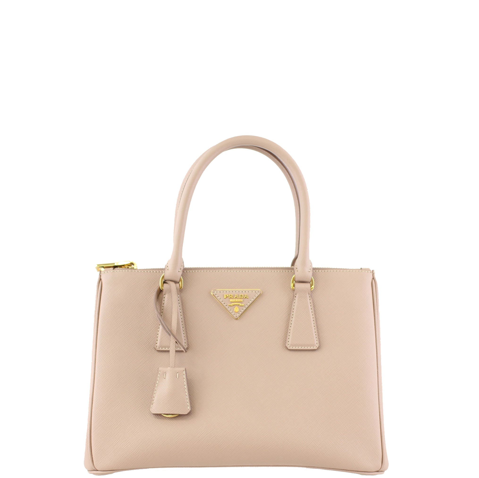 Prada Saffiano Lux Galleria Double Zip Tote Small Front