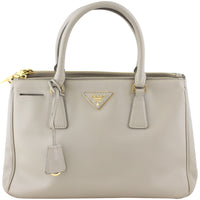 Prada Saffiano Lux Galleria Double Zip Tote Small Front