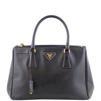 Prada Saffiano Lux Galleria Double Zip Tote Small Front