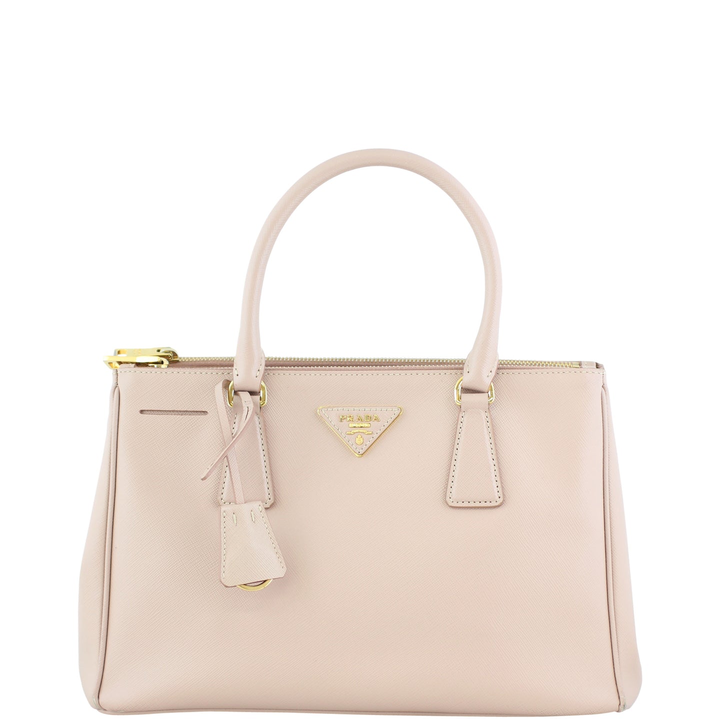 Prada Saffiano Lux Galleria Double Zip Tote Small Front