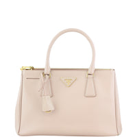 Prada Saffiano Lux Galleria Double Zip Tote Small Front
