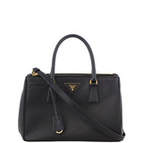 Prada Saffiano Lux Galleria Double Zip Tote Small Front