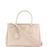 Prada Saffiano Lux Galleria Double Zip Tote Small Front