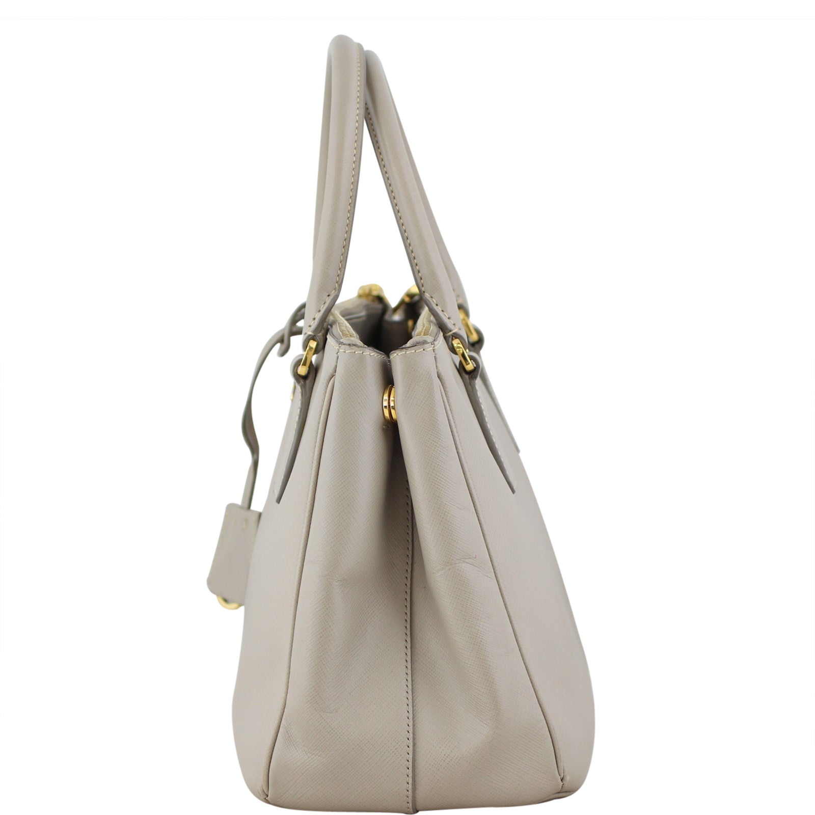 Prada Saffiano Lux Galleria Double Zip Tote Small Left