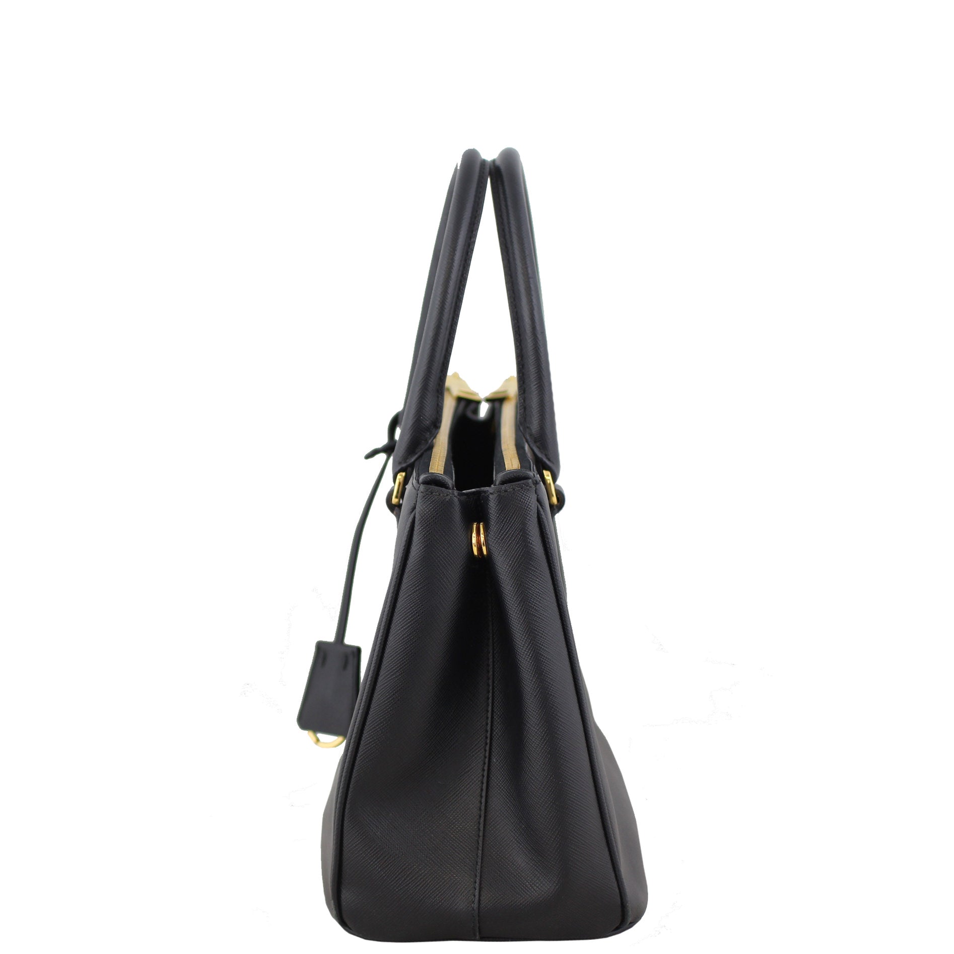 Prada Saffiano Lux Galleria Double Zip Tote Small Left