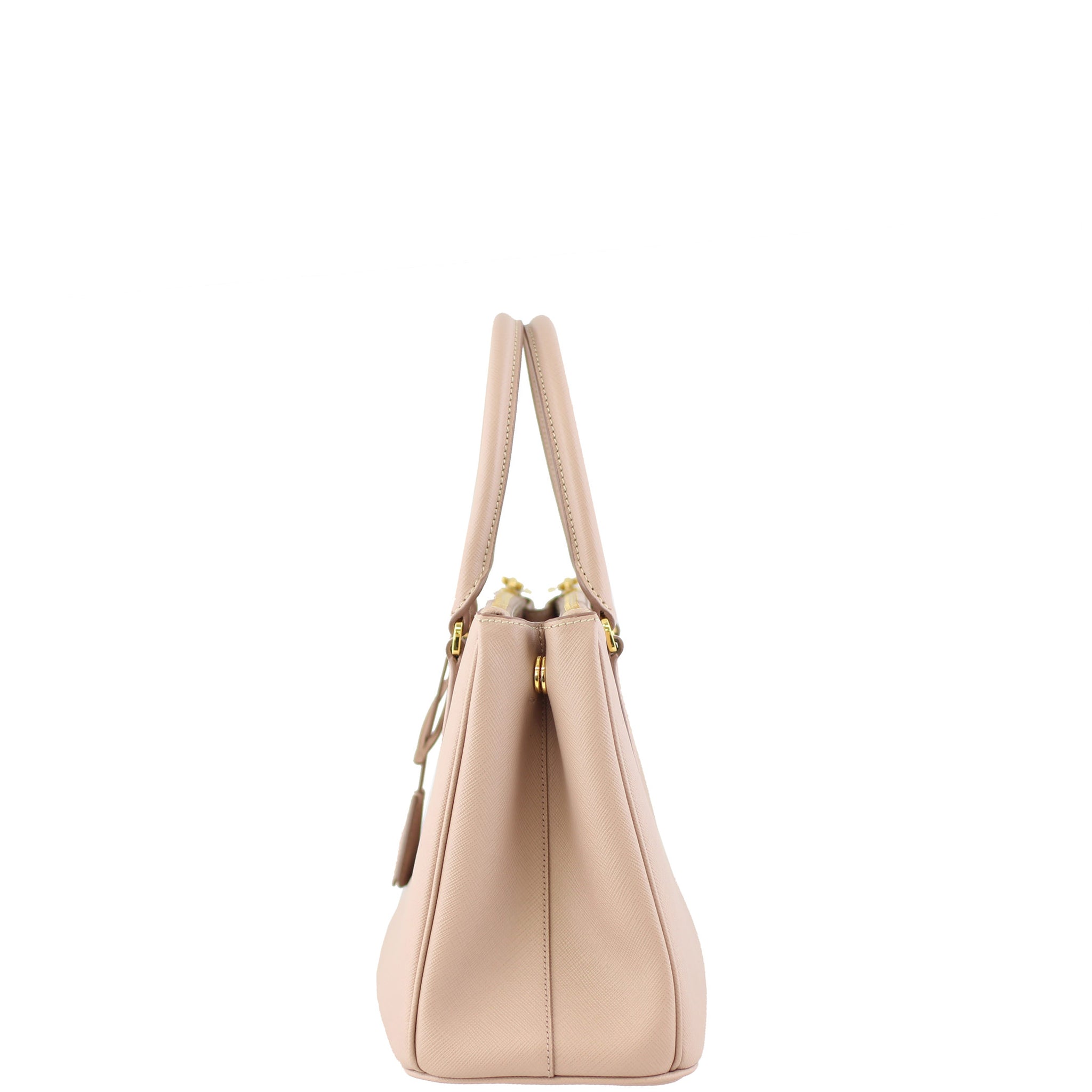 Prada Saffiano Lux Galleria Double Zip Tote Small Left