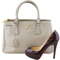Prada Saffiano Lux Galleria Double Zip Tote Small Scale