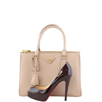 Prada Saffiano Lux Galleria Double Zip Tote Small Scale
