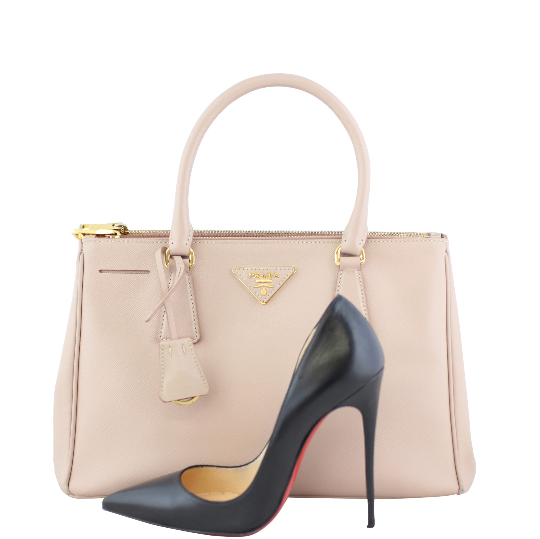 Prada Saffiano Lux Galleria Double Zip Tote Small Scale