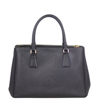 Prada Saffiano Lux Galleria Double Zip Tote Small Back