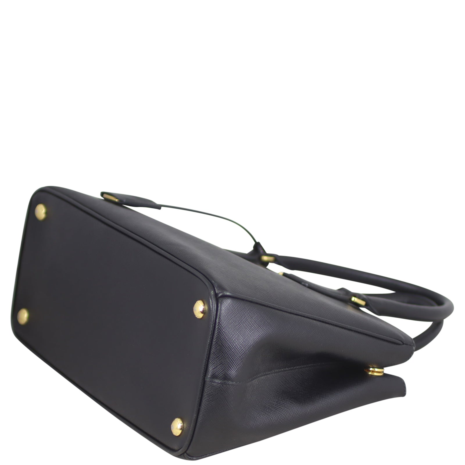 Prada Saffiano Lux Galleria Double Zip Tote Small Corner