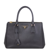 Prada Saffiano Lux Galleria Double Zip Tote Small Front