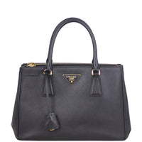 Prada Saffiano Lux Galleria Double Zip Tote Small Front