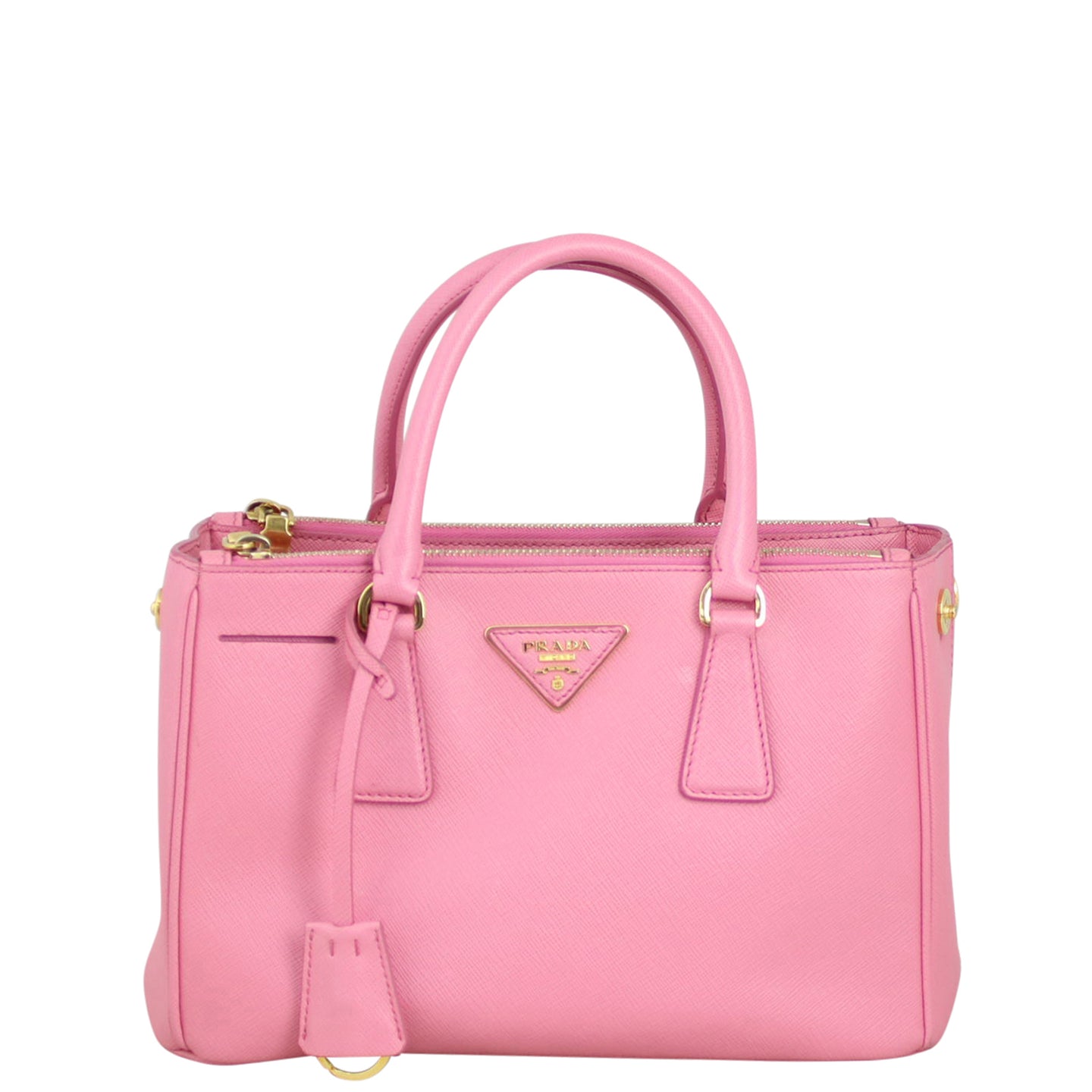 Prada Saffiano Lux Galleria Double Zip Tote Small Front