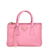 Prada Saffiano Lux Galleria Double Zip Tote Small Front