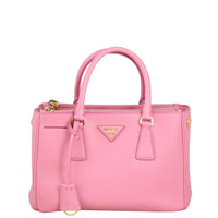 Prada Saffiano Lux Galleria Double Zip Tote Small Front