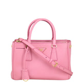 Prada Saffiano Lux Galleria Double Zip Tote Small Front