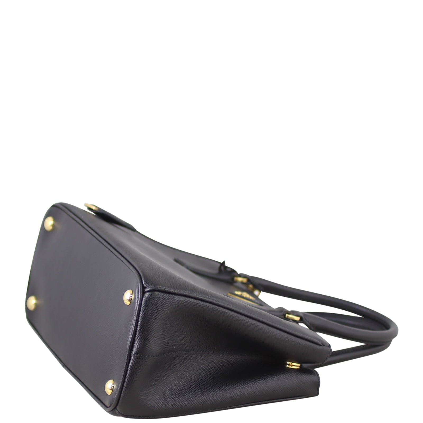 Prada Saffiano Lux Galleria Double Zip Tote Small Corner