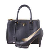 Prada Saffiano Lux Galleria Double Zip Tote Small Shoe