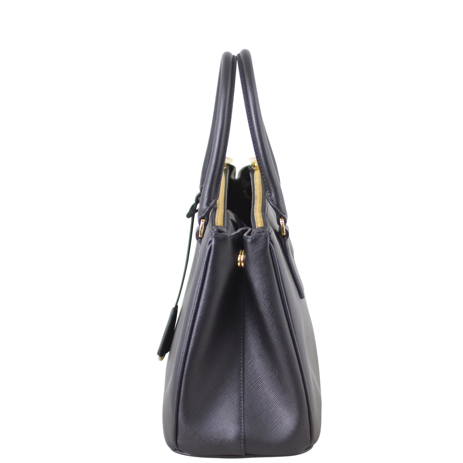 Prada Saffiano Lux Galleria Double Zip Tote Small Side
