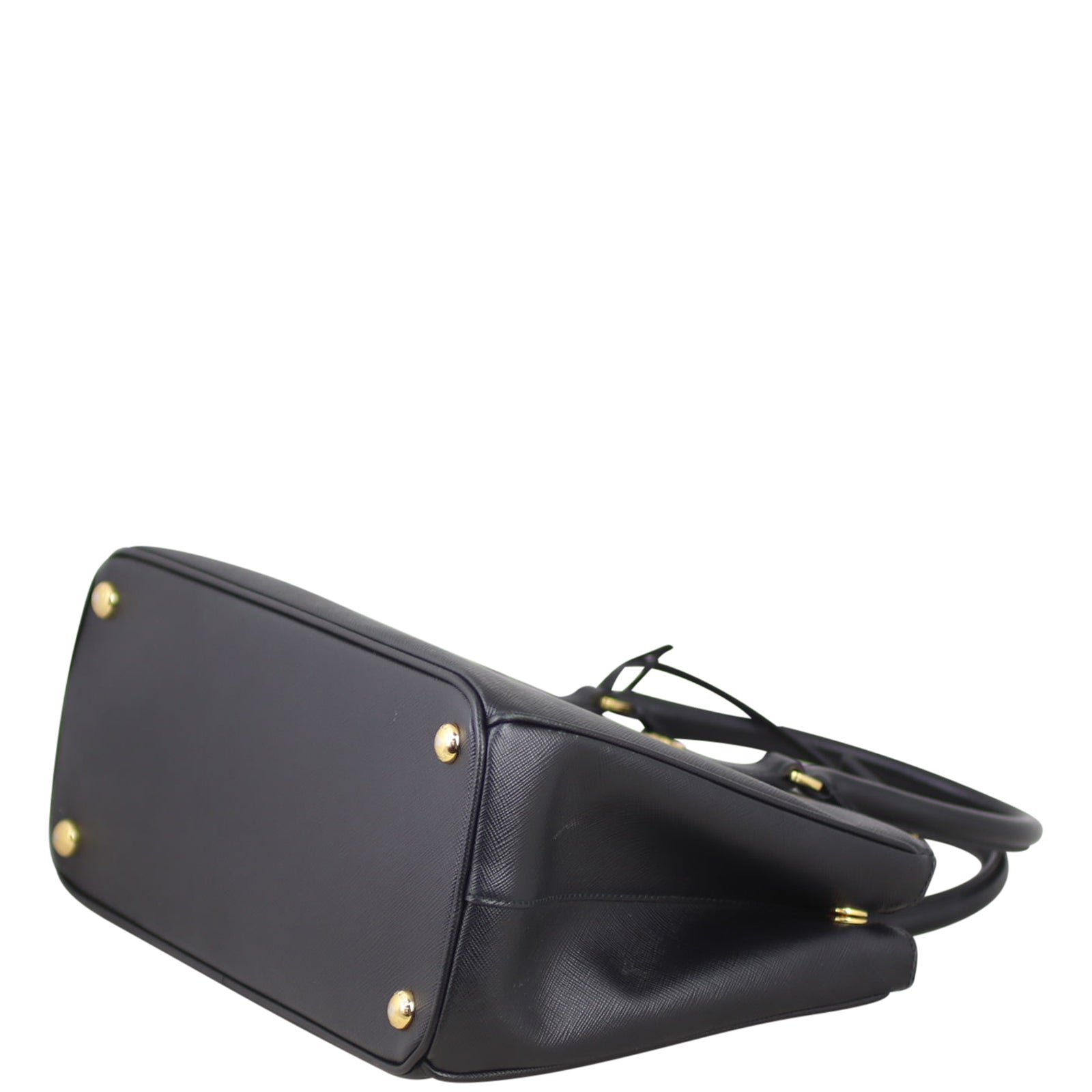 Prada Saffiano Lux Galleria Double Zip Tote Small Corner