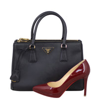 Prada Saffiano Lux Galleria Double Zip Tote Small Shoe