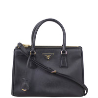 Prada Saffiano Lux Galleria Double Zip Tote Small Front