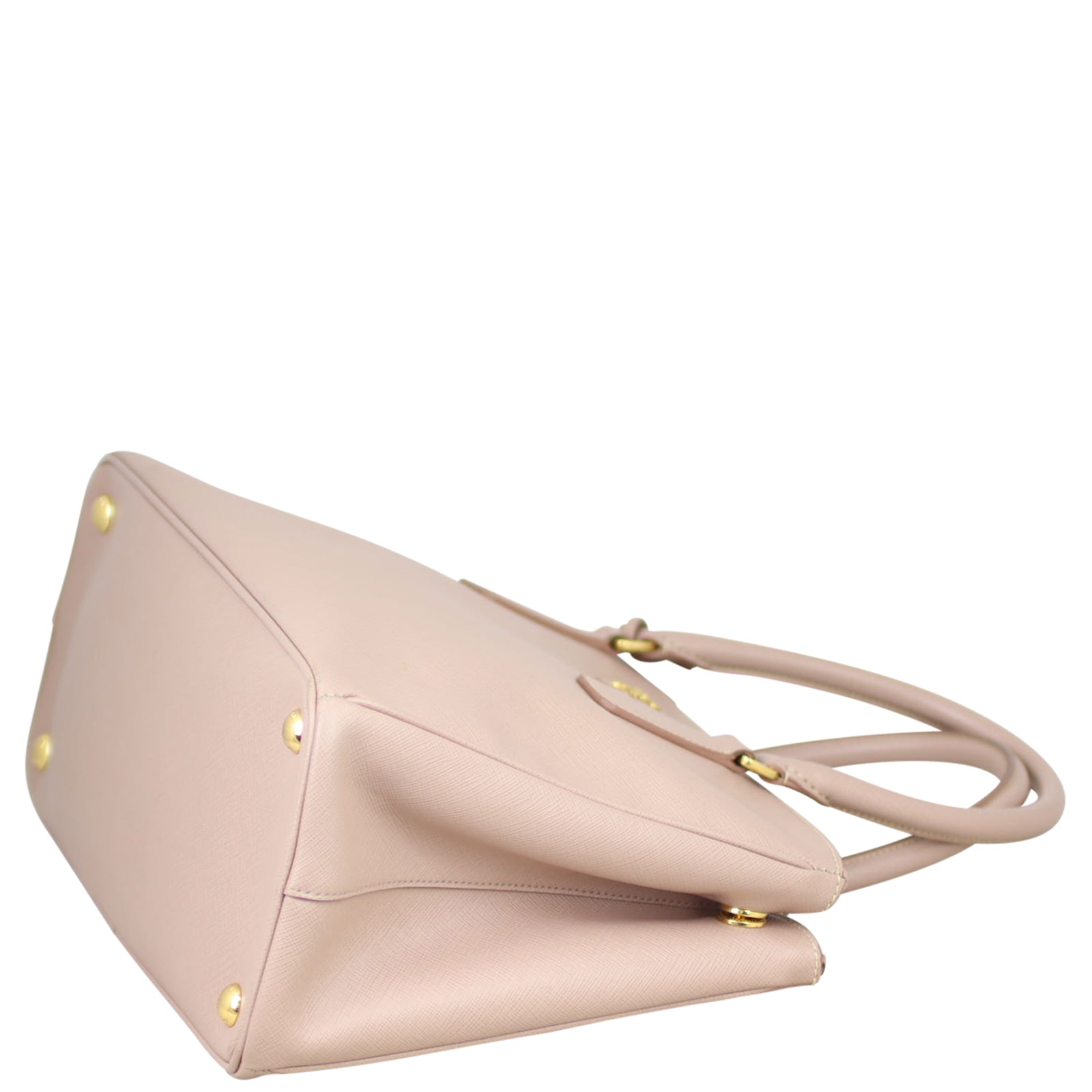 Prada Saffiano Lux Galleria Double Zip Tote Small Side