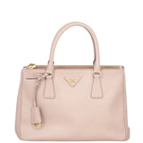 Prada Saffiano Lux Galleria Double Zip Tote Small Front