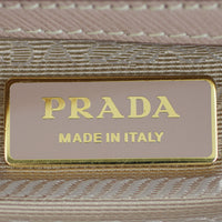 Prada Saffiano Lux Galleria Double Zip Tote Small Stamp