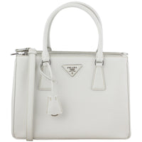 Prada Saffiano Lux Galleria Small Tote Front Strap