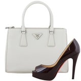 Prada Saffiano Lux Galleria Small Tote Scale
