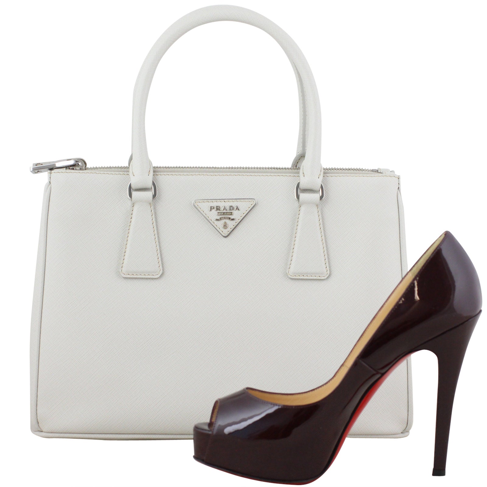 Prada Saffiano Lux Galleria Small Tote Scale