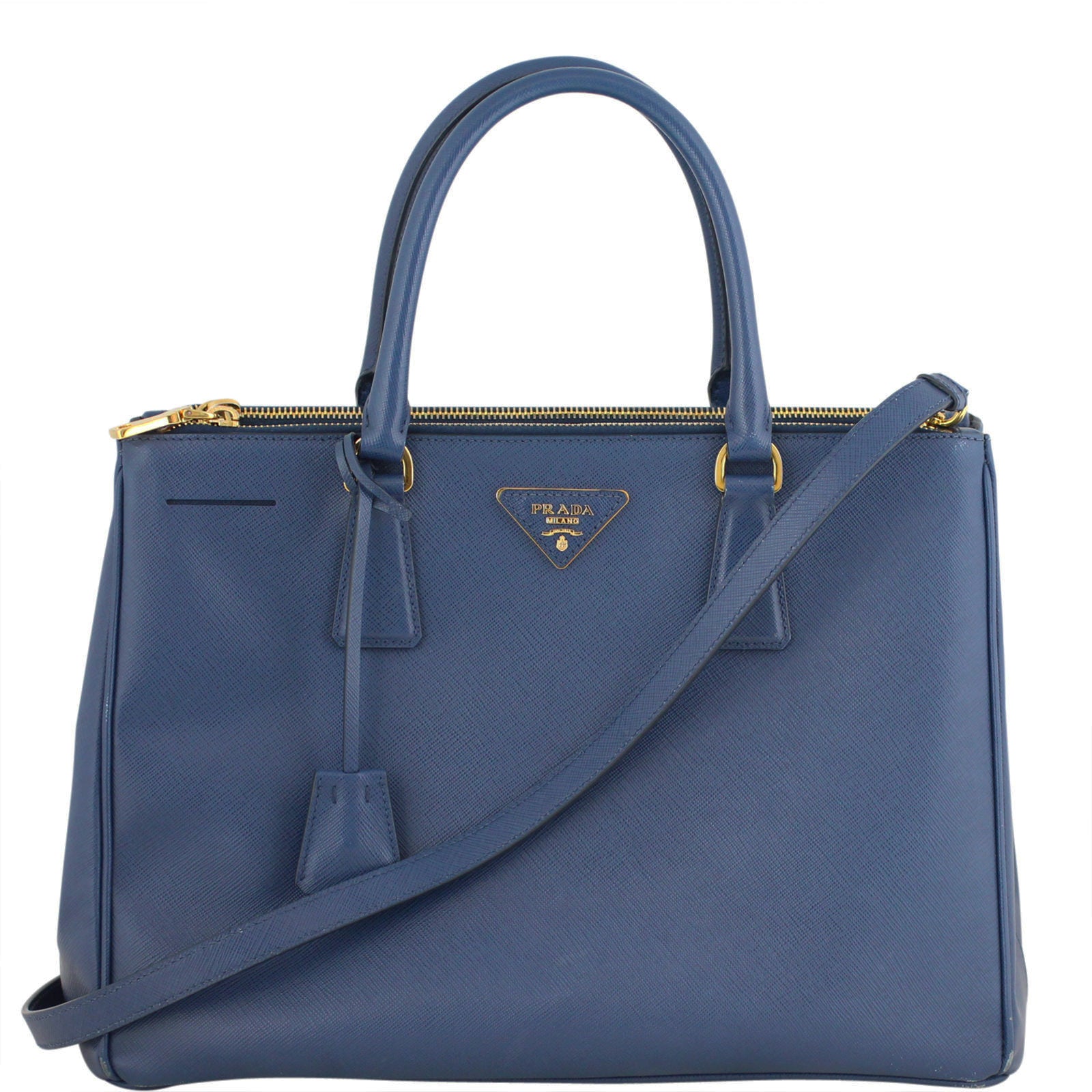Prada Saffiano Lux Galleria Double Zip Tote Medium Front