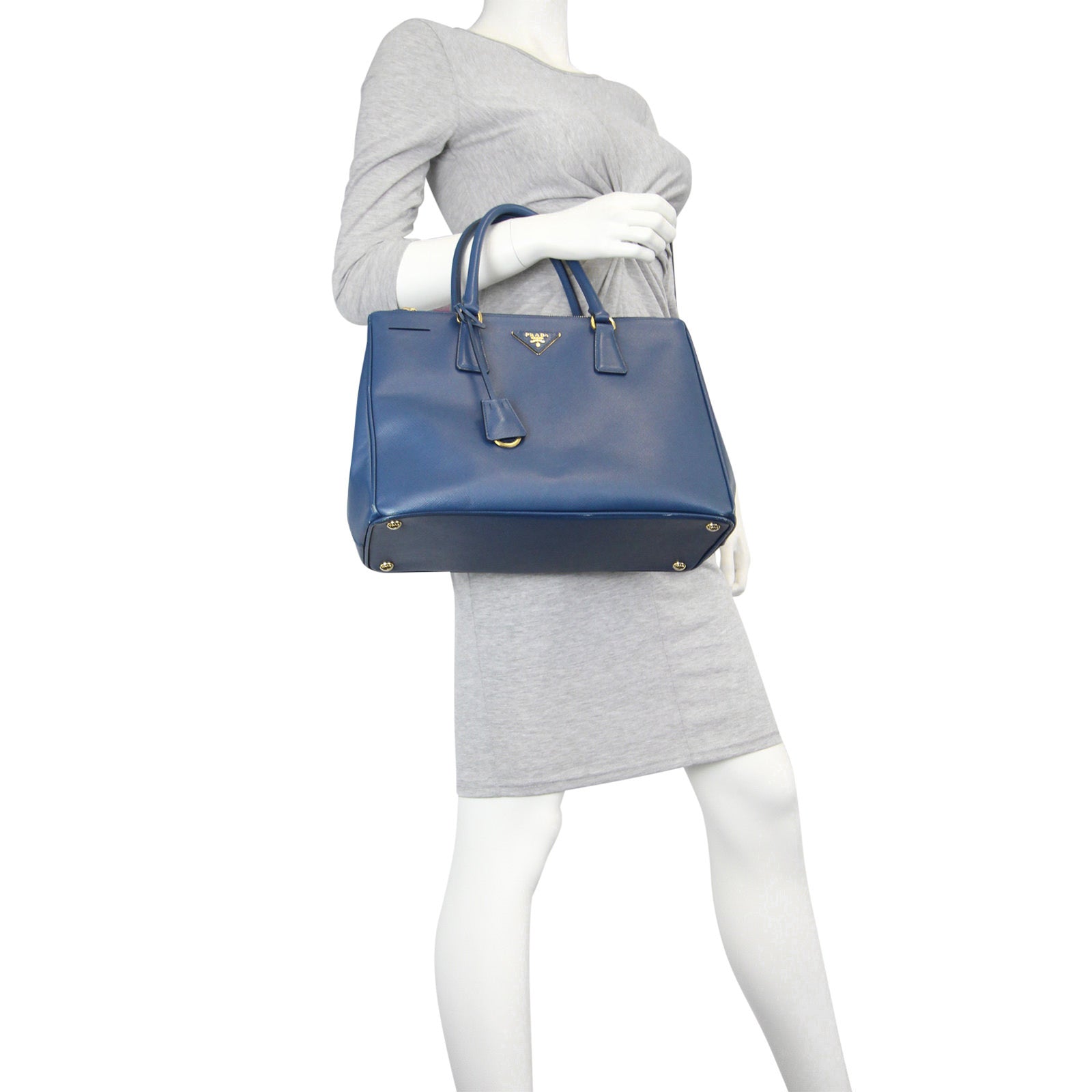 Prada Saffiano Lux Galleria Double Zip Tote Medium Mannequin