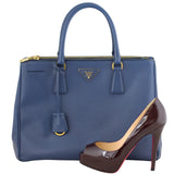 Prada Saffiano Lux Galleria Double Zip Tote Medium Scale